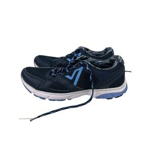 Vionic Satima Shoes Women's Size 8 Navy Blue Lace-Up Walking Shoes NO INSOLES